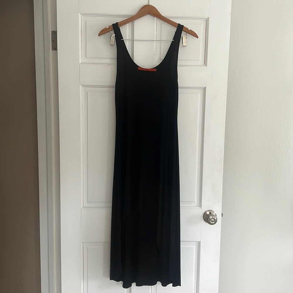 Feel the Piece high low black knit dress